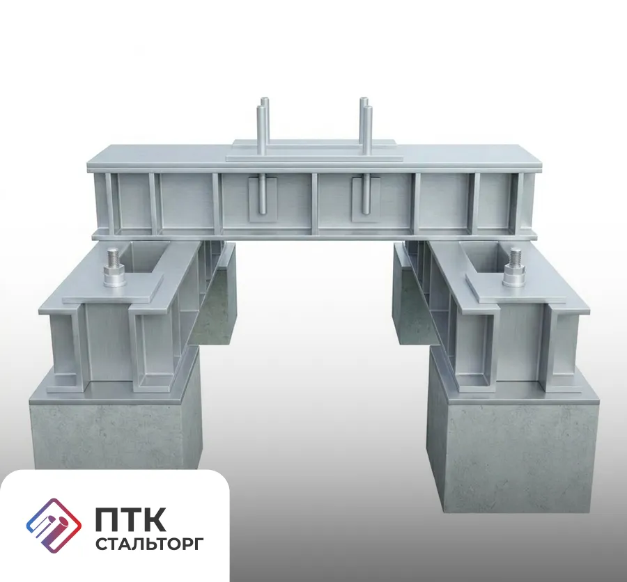 Двухсвайные фундаменты под стойки опор с оттяжками Ф2.56-1/10-30