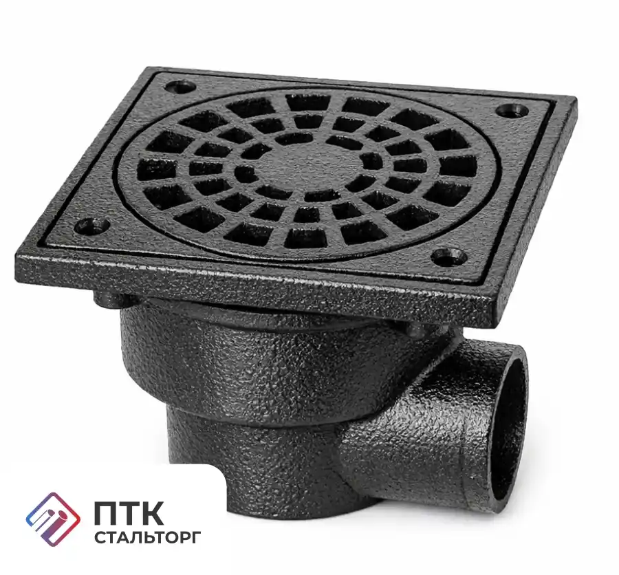 Трап чугунный с прямым отводом Т50 ГОСТ 1811-2019